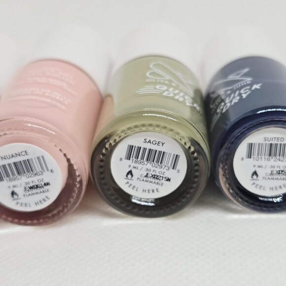 BUNDLE OF 5 NEW KOREA OLIVE & JUNE QUICK DRY NAIL POLISH ASSTD COLORS $55 VALUE - Picture 7 of 7